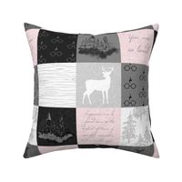 4.5” Always Quilt - Pink and greys - - wizard quotes