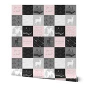 4.5” Always Quilt - Pink and greys - - wizard quotes