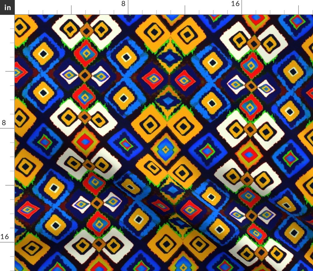 Water colour Kilim Geometric Weave