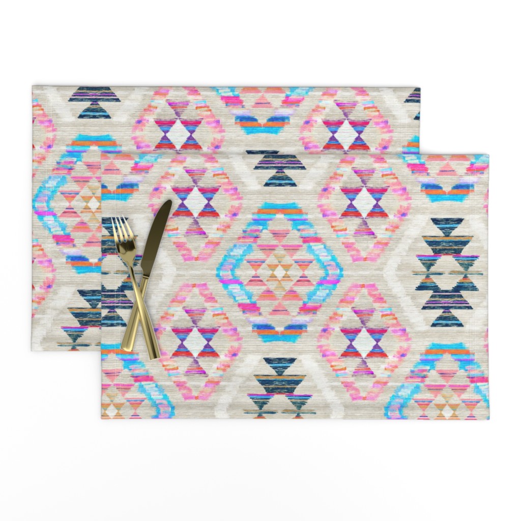 Woven Textured Pastel Kilim - cool cream