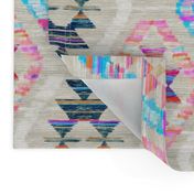 Woven Textured Pastel Kilim - cool cream