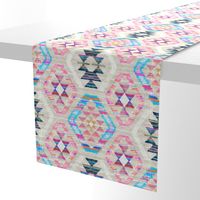 Woven Textured Pastel Kilim - cool cream