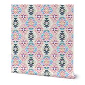 Woven Textured Pastel Kilim - cool cream