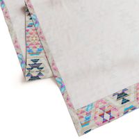 Woven Textured Pastel Kilim - cool cream