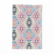 Woven Textured Pastel Kilim - cool cream