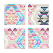 Large Scale Woven Textured Pastel Kilim - cool cream