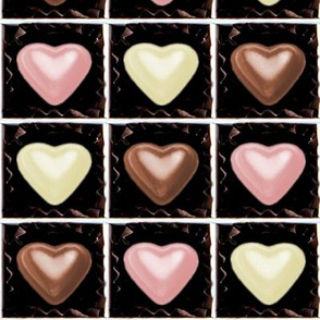 1 milk strawberry white brown pink Chocolates Hearts valentine love desserts candy sweets food kawaii cute candies boxes