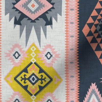 Modern Colourful Kilim geometric pastels