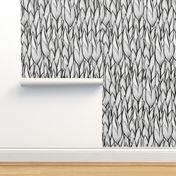 Weaved Black and Whit Kilim Corn Leaves