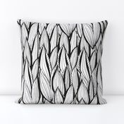 Weaved Black and Whit Kilim Corn Leaves