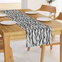 Weaved Black and Whit Kilim Corn Leaves