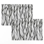 Weaved Black and Whit Kilim Corn Leaves