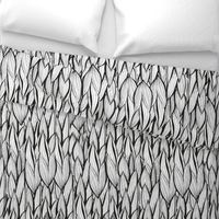 Weaved Black and Whit Kilim Corn Leaves