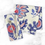 Indian chintz (blue and red)