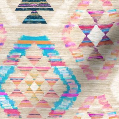 Woven Textured Pastel Kilim - warm cream