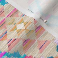 Woven Textured Pastel Kilim - warm cream