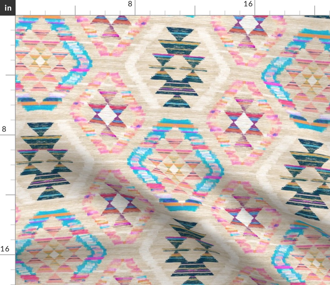 Woven Textured Pastel Kilim - warm cream