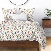 parrot // tropical rainforest bird fabric parrots bright