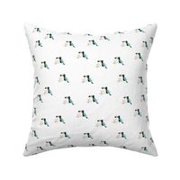 Tropical Toucan birds rainforest summer design gender neutral mint green