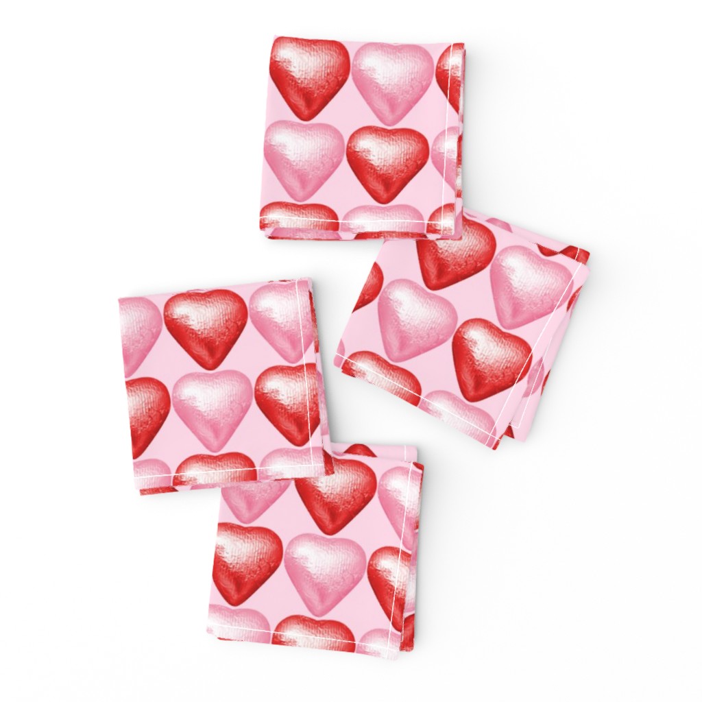 2 Foil Wrapped Chocolates Hearts pink red valentine love desserts candy sweets food kawaii cute egl elegant gothic lolita  candies