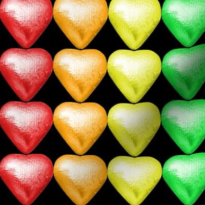 1 Foil Wrapped Chocolates Hearts  valentine love desserts candy sweets food colorful rainbow multi colors colored kawaii cute egl elegant gothic lolita candies 