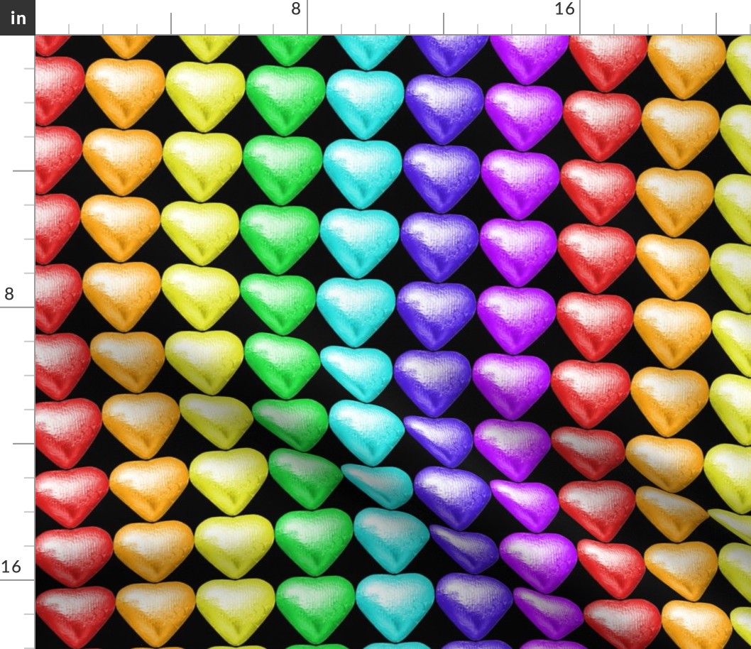 1 Foil Wrapped Chocolates Hearts  valentine love desserts candy sweets food colorful rainbow multi colors colored kawaii cute egl elegant gothic lolita candies 