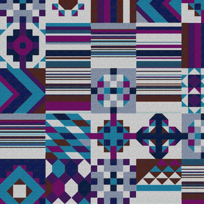 Modern block kilim