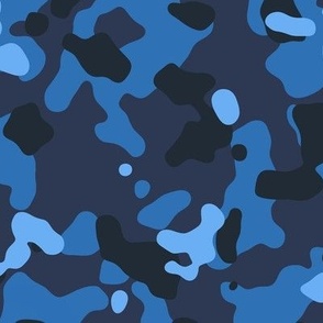 Blue Abstract Camouflage