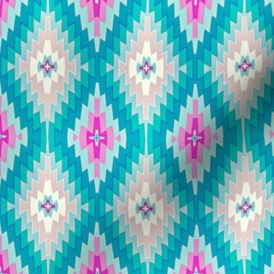  Marrakesh Kilim // pink ,    and aqua // summer // bohemian