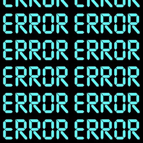 4 calculators display error messages digital electronic pop art retro neon blue failures