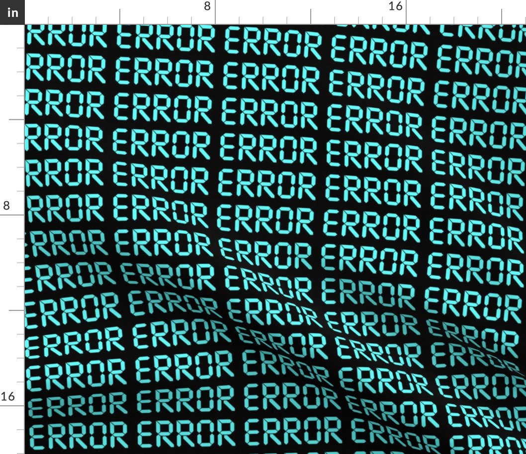 4 calculators display error messages digital electronic pop art retro neon blue failures