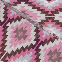 Earthen Kilim, pink clay , pink and brown