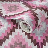 Earthen Kilim, pink clay , pink and brown