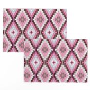 Earthen Kilim, pink clay , pink and brown