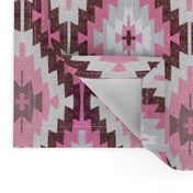 Earthen Kilim, pink clay , pink and brown