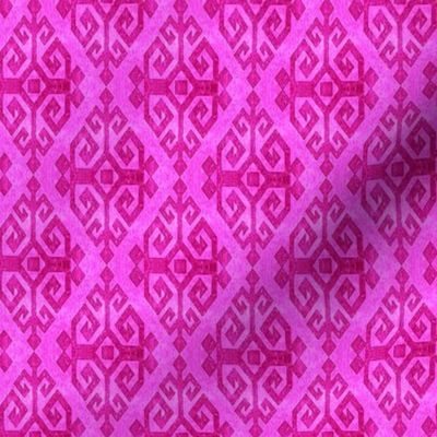 Moroccan Kilim of Motherhood and fertility in Magenta pink