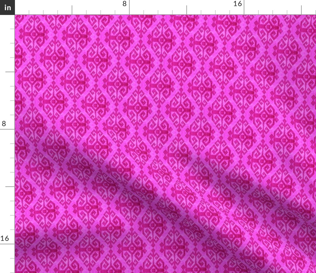 Moroccan Kilim of Motherhood and fertility in Magenta pink