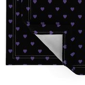 Ultra Violet Purple Hearts on Black