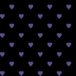 Ultra Violet Purple Hearts on Black