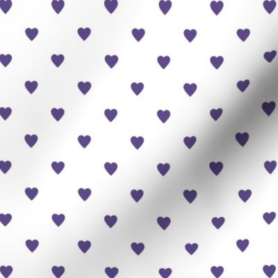 Ultra Violet Purple Hearts on White