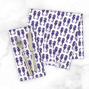 Ultra Violet Purple Seahorses on White