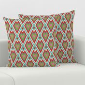 small kilim hearts color 4