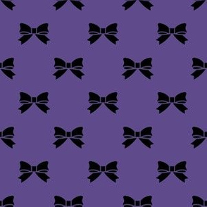 Black Bows on Ultra Violet Purple