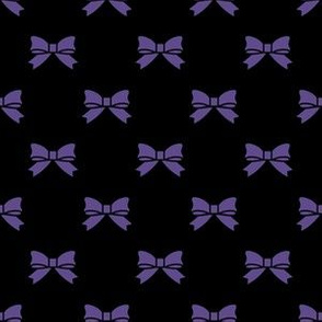 Ultra Violet Purple Bows on Black