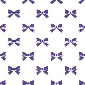 Ultra Violet Purple Bows on White