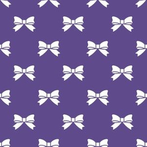 White Bows on Ultra Violet Purple
