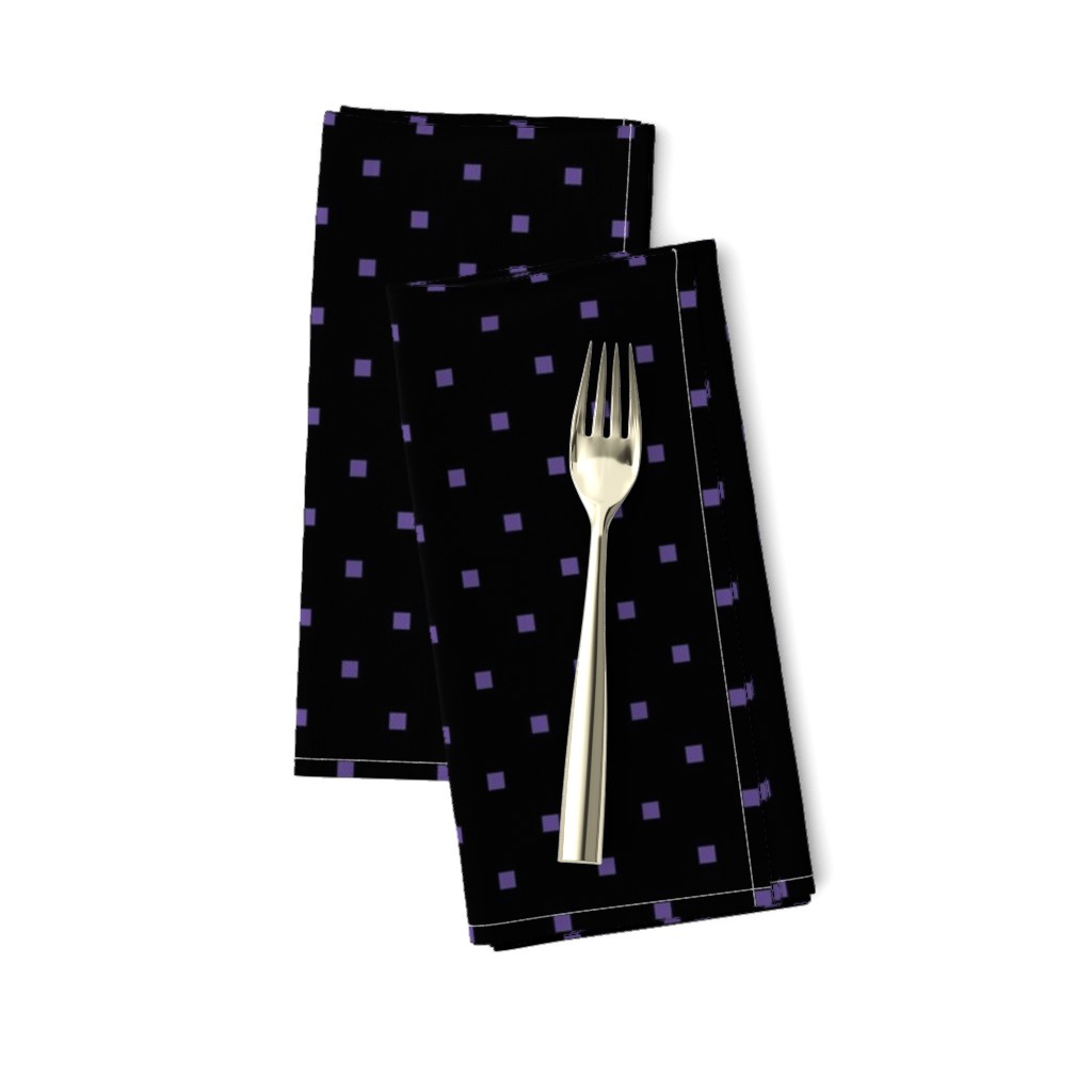 Ultra Violet Purple Square Polka Dots on Black