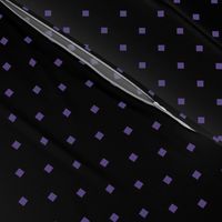 Ultra Violet Purple Square Polka Dots on Black