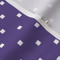 White Square Polka Dots on Ultra Violet Purple