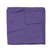 White Square Polka Dots on Ultra Violet Purple